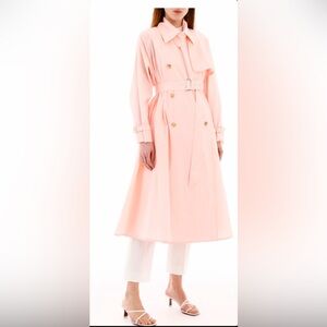 NWT MAX MARA Falster Belted Trench Coat In Pink $2190.S/M